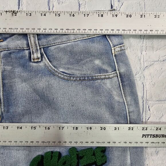 Choize MENS SIZE 38 Baggy Wide Leg Jeans Blue Wash Y2K Skater Street EMBROIDERED - Picture 6 of 11
